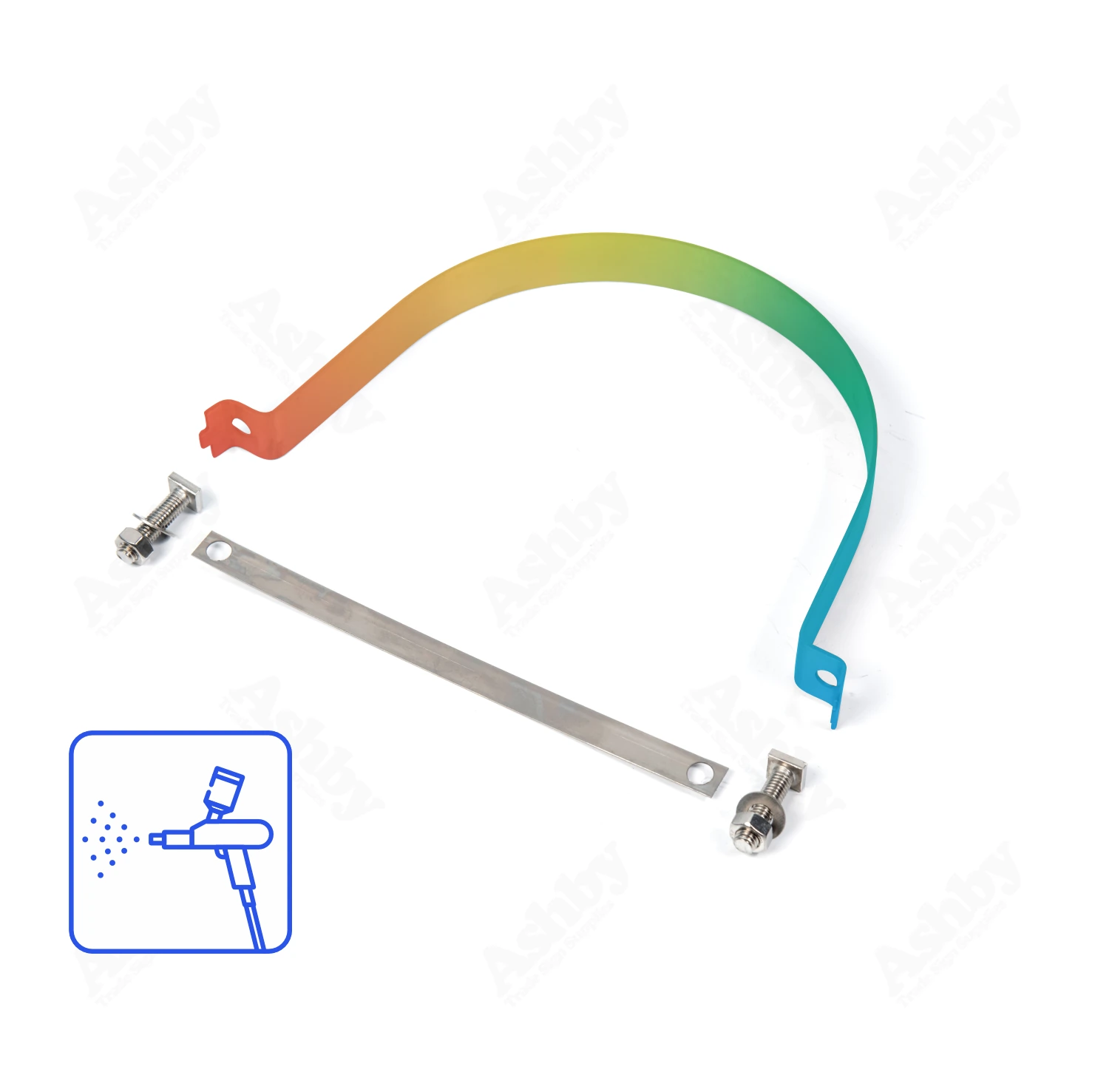 168mm Stainless Steel Clip - Painted | Ashby™ Trade Sign Supplies