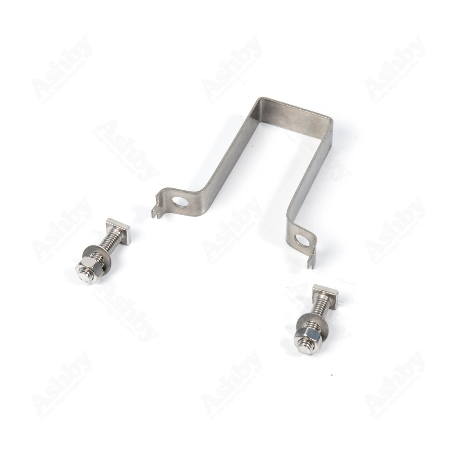 80mm x 40mm Rectangular Stainless Steel Clip | Ashby™ Trade Sign Supplies