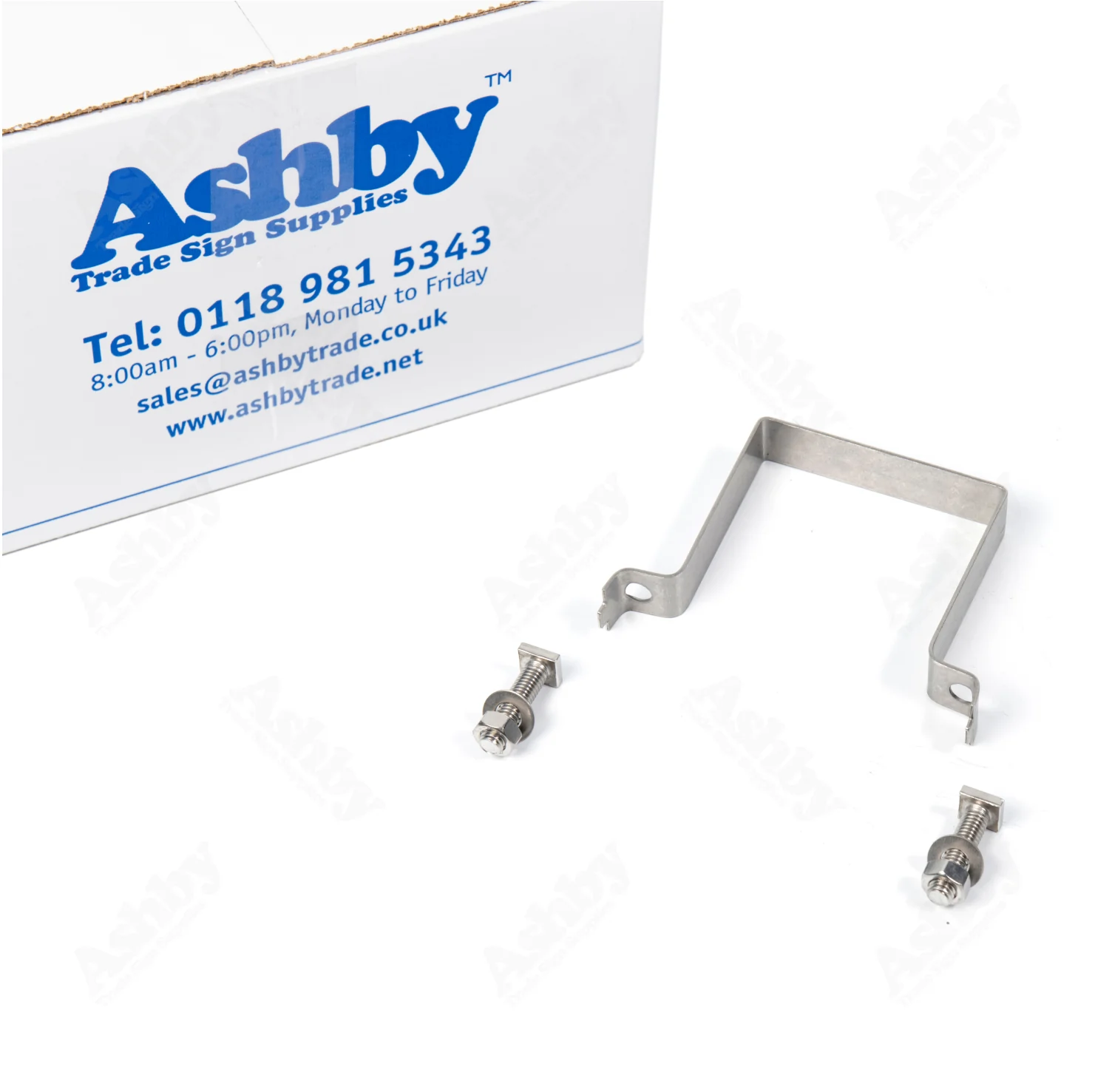 80mm² Stainless Steel Clip | Ashby™ Trade Sign Supplies