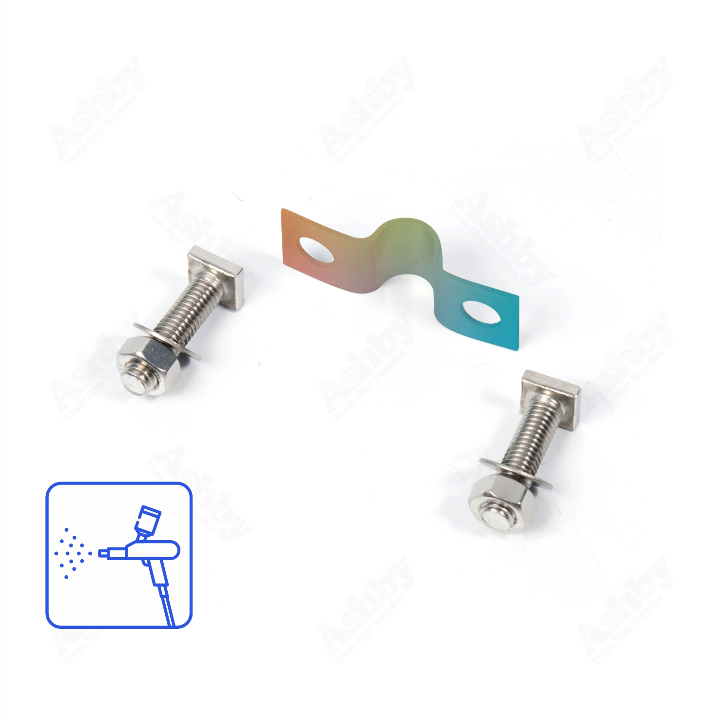 Mini D Double Bolt Clip - Painted | Ashby™ Trade Sign Supplies