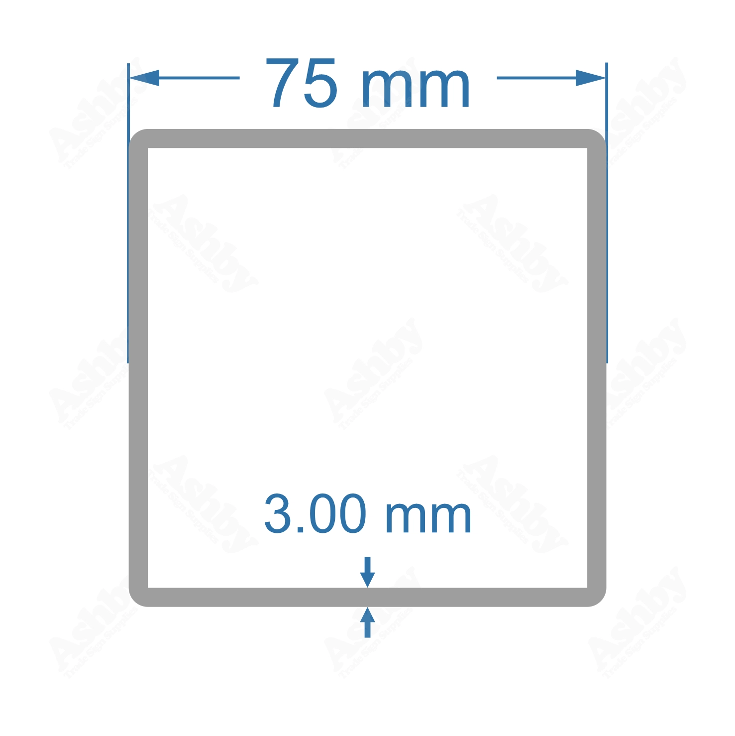 75mm x 75mm Aluminium Post | Ashby™ Trade Sign Supplies